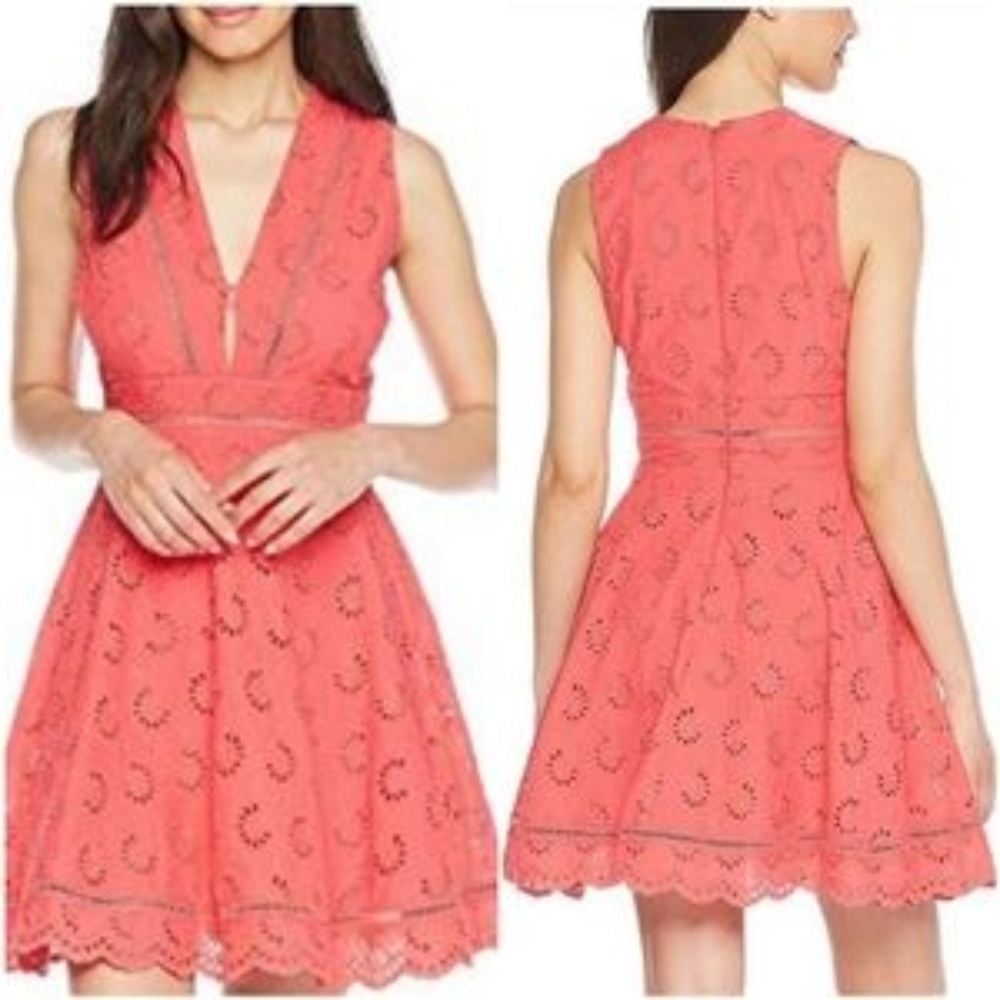 NWT BB Dakota Vianne Dress Coral Pink Glow Size 2
